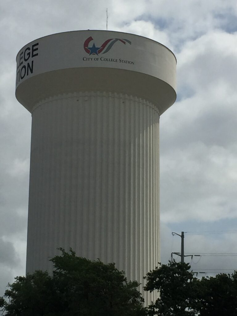 Well-known College Station Water Tower